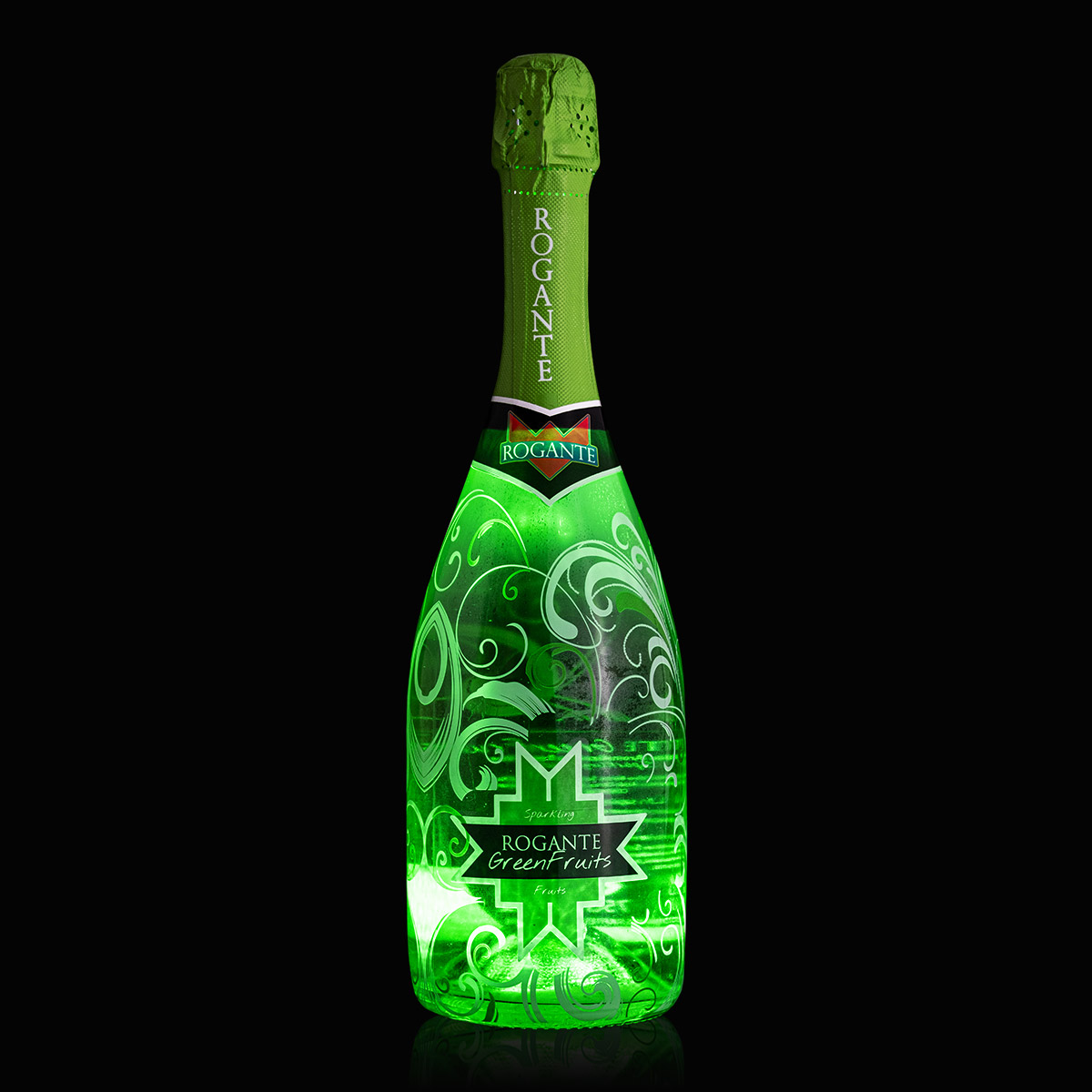 Rogante_GreenFruits_bottiglia_illuminata Rogante_GreenFruits_bottiglia_illuminata